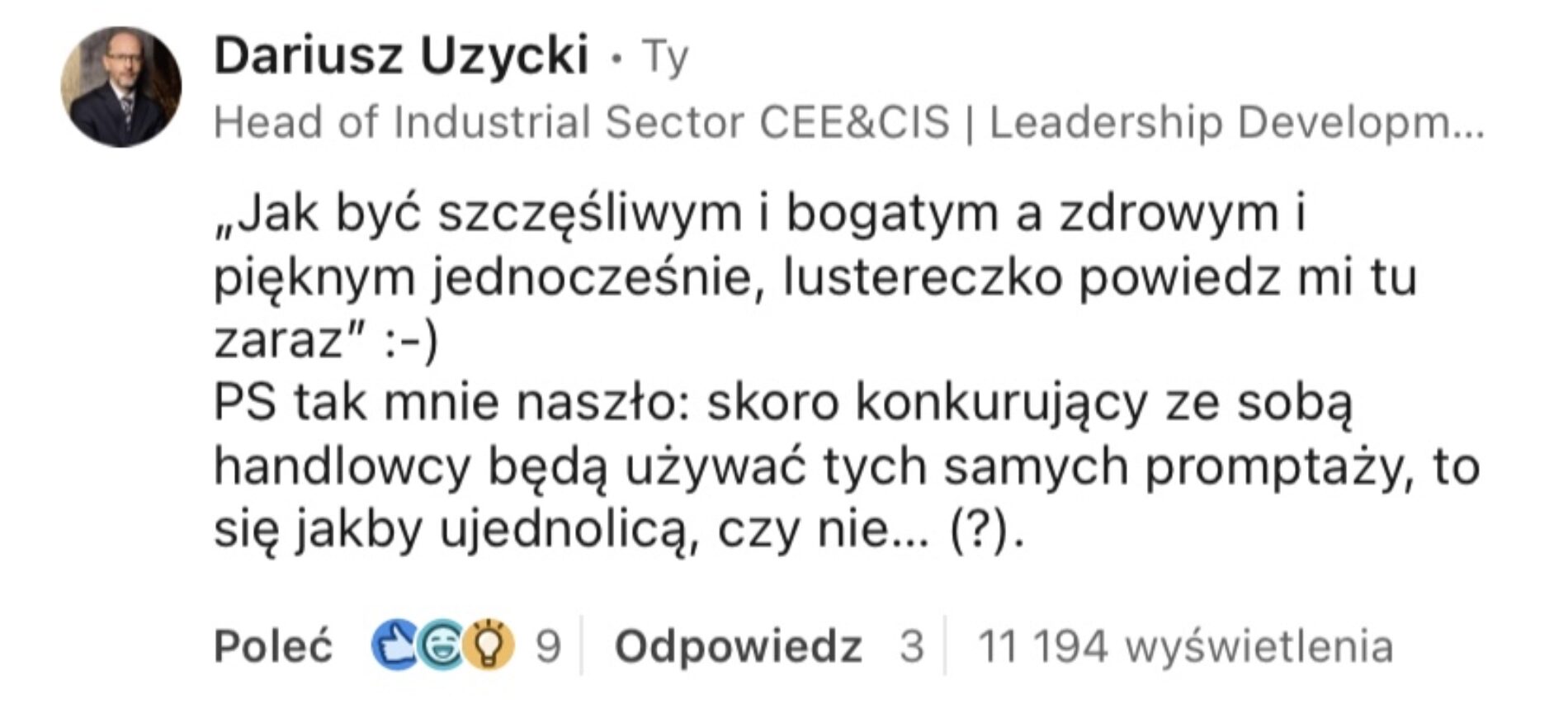 Twardy dowód mocy komentowania w LinkedIn